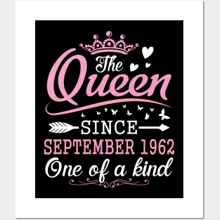 The Queen Since September 1962 One Of A Kind Happy Birthday 58 Years Old To Me You Posters and Art